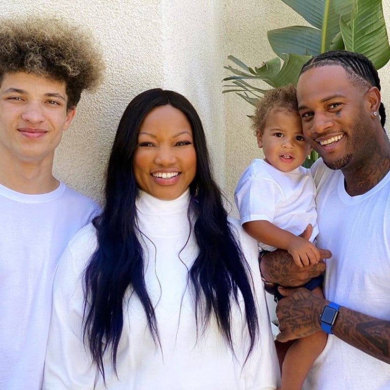 Garcelle Beauvais with her three sons – Oliver, Jax and Jaid – and grandson, Oliver Jr. Photo: @iamoliversaunders/Instagram