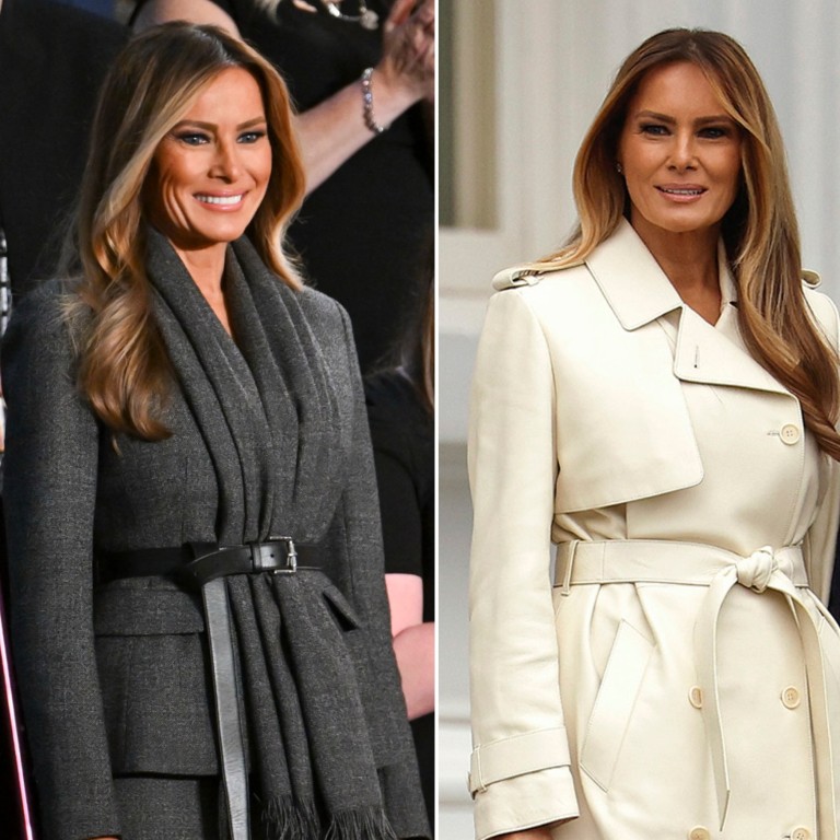 This year, first lady Melania Trump seems to have opted for mostly muted colours for her wardrobe. Photo: Getty/TNS/AP