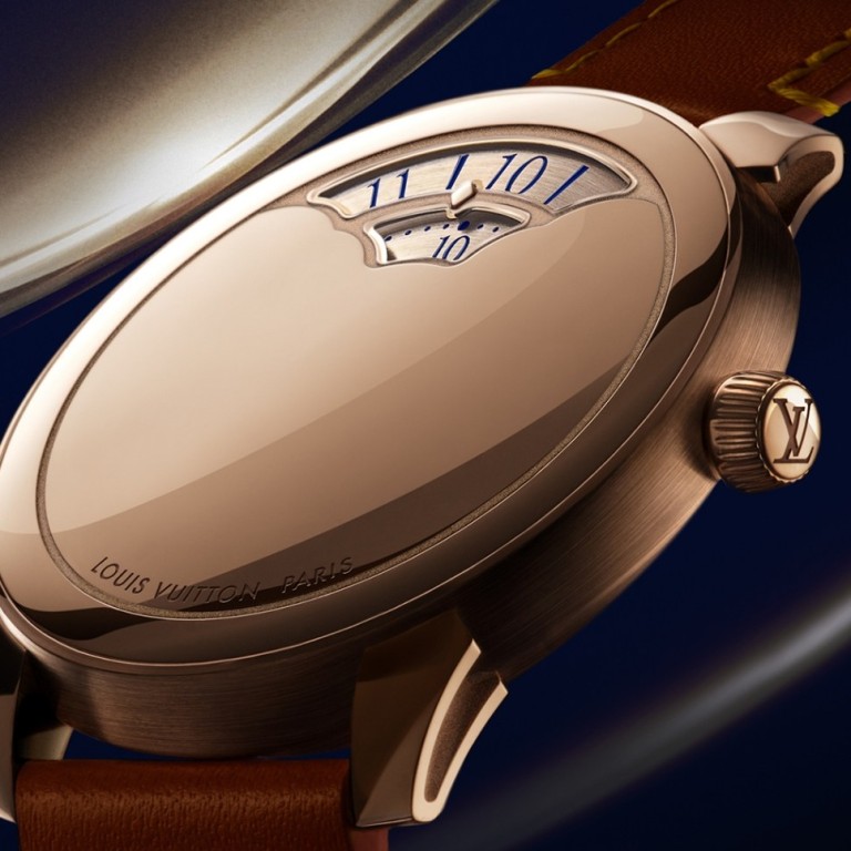 Louis Vuitton’s Tambour Convergence in rose gold. Photo: Handout