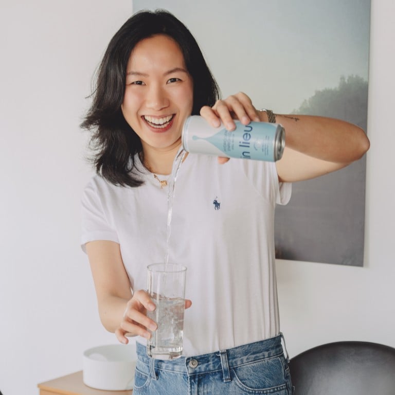 Joanne Zhou’s start-up In Lieu offers Hong Kong consumers what she says is a more sustainable choice: water drawn from the mountains of Henan and supplied in cans not plastic bottles. Photo: Jocelyn Tam