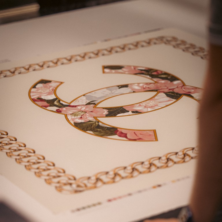 The making of Chanel silk scarves at the Mantero factory in Como, Italy. Photo: Handout