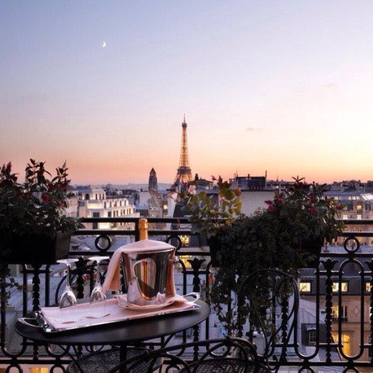 A suite with views of the Eiffel Tower at Hôtel Balzac in Paris. Photo: Handout