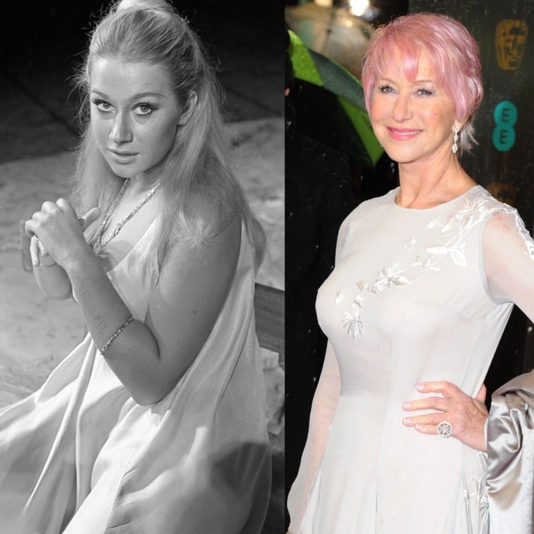 Now and then: Helen Mirren in 1968 and in 2013. Photos: Getty Images