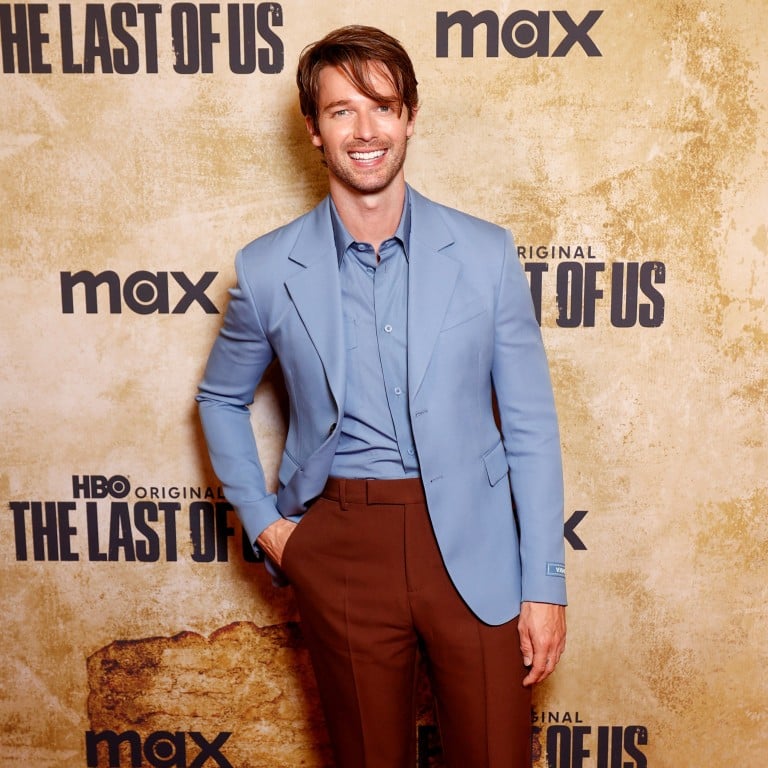 Patrick Schwarzenegger in Versace at The Last of Us season two Australian premiere in Sydney, in April. Photo: Getty Images