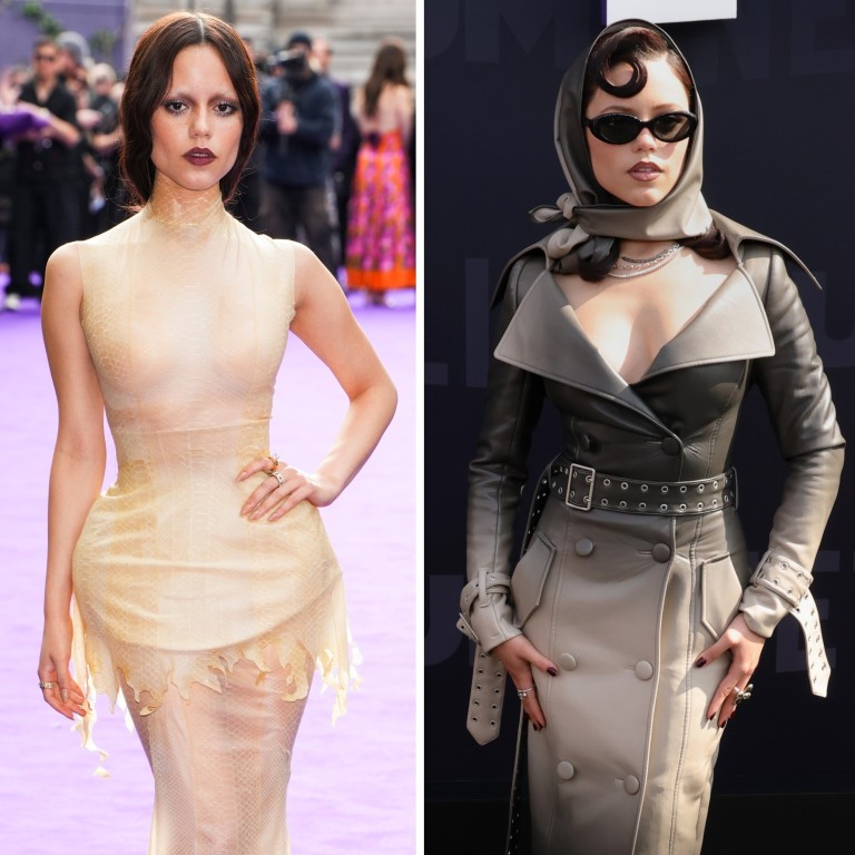 Actress Jenna Ortega has been attending numerous press events to promote the second season of Netflix’s Wednesday – and looking fabulous while doing it. Photos: Getty Images; AP