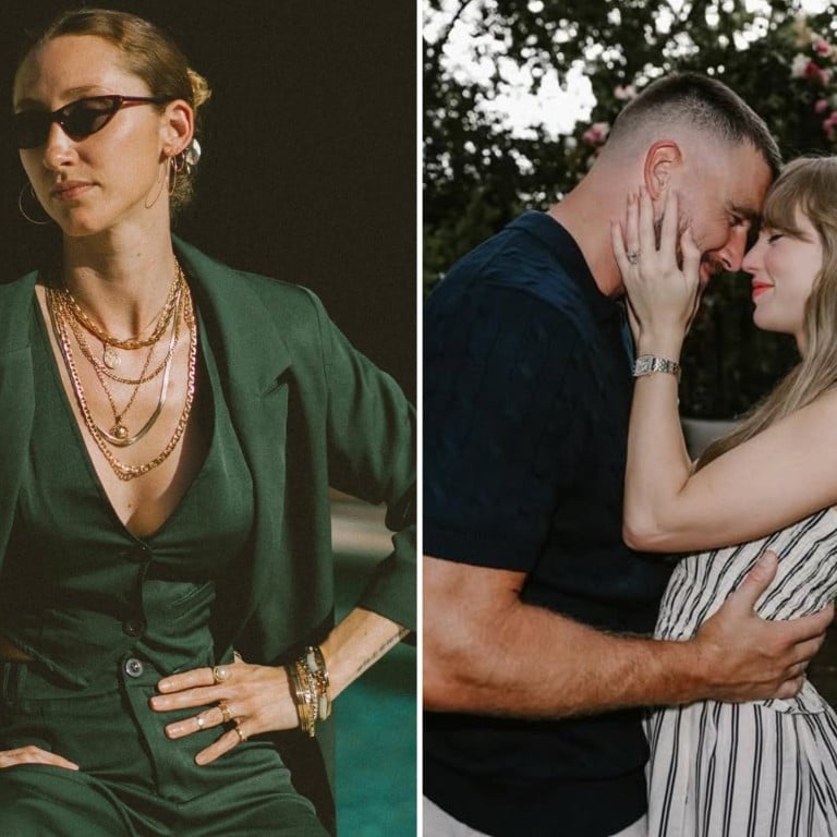 Kindred Lubeck (left) designed the ring for Taylor Swift’s engagement to Travis Kelce. Photos: @artifexfine, @taylorswift/Instagram