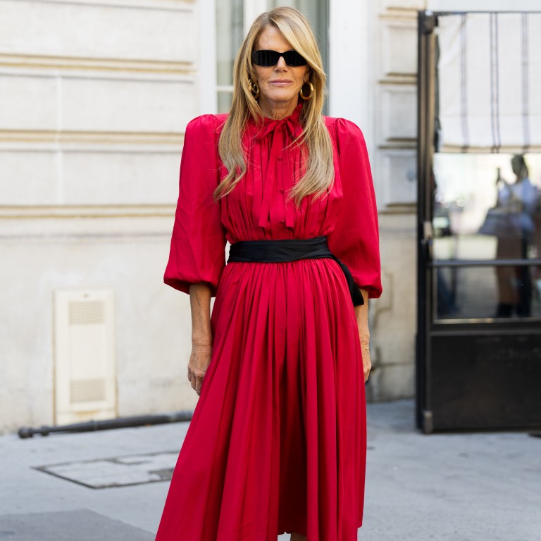 Fashion editor Anna Dello Russo at the Balenciaga haute couture show. Photo: Getty Images