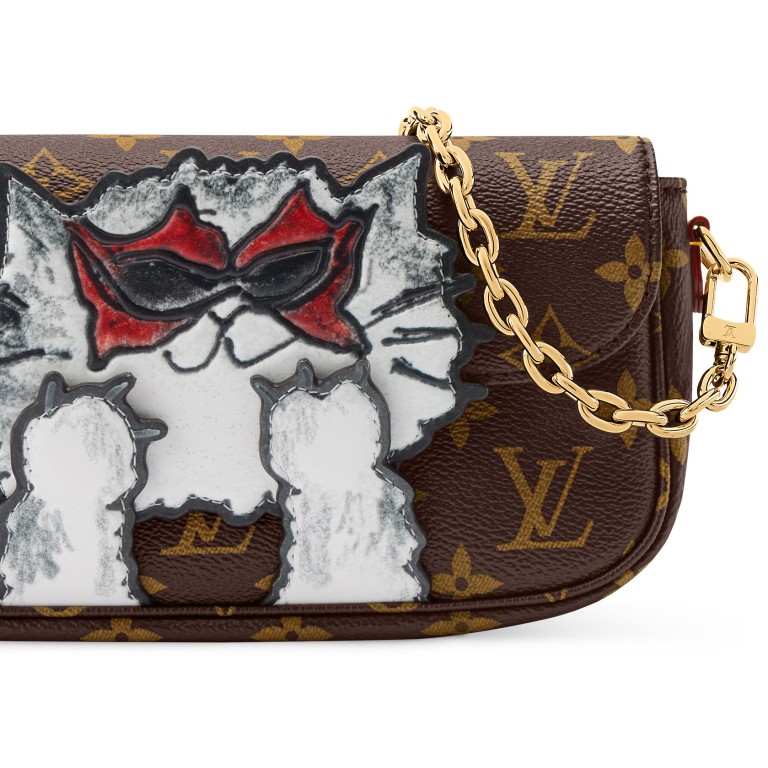 Artist Grace Coddington has brought her inimitable sense of style, and her famous love of felines, to a capsule “Travels with” collaboration with Louis Vuitton. Photo: Handout