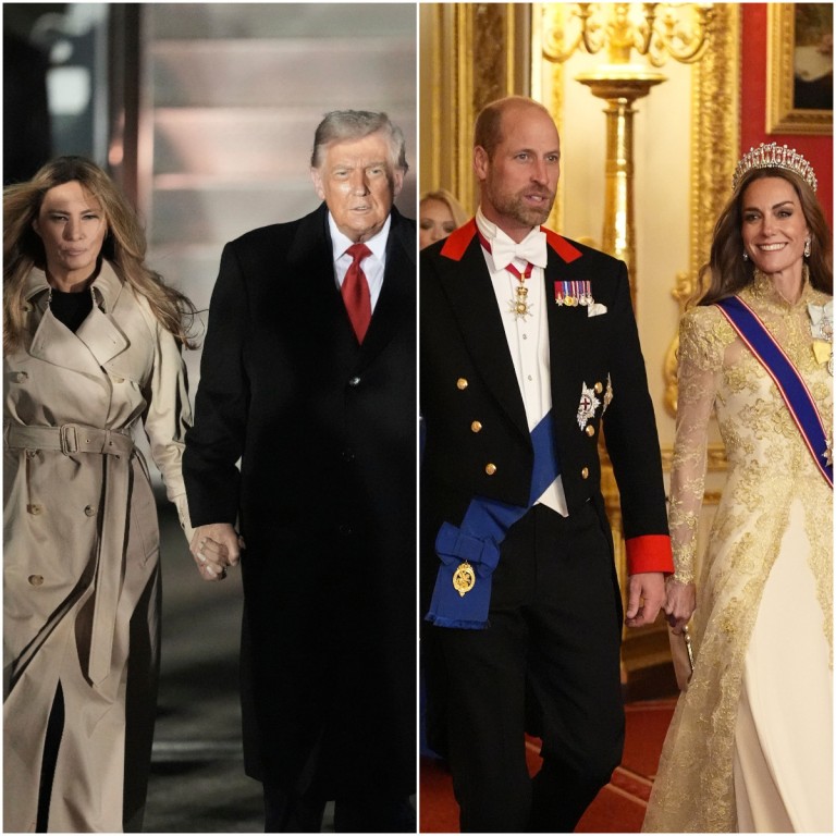 Melania Trump and Donald Trump looked sharp on arrival in England, and Prince William and Kate Middleton pulled out all the stops for the state banquet on September 17. Photos: AP, Reuters