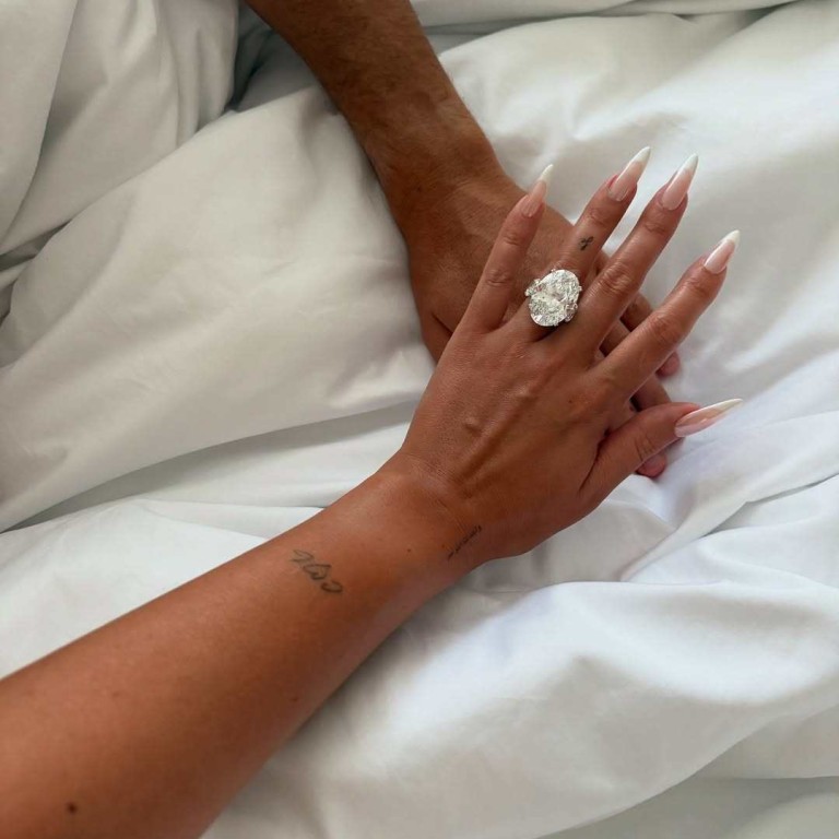 Georgina Rodríguez’s engagement ring from Cristiano Ronaldo. Photo: @georginagio/Instagram