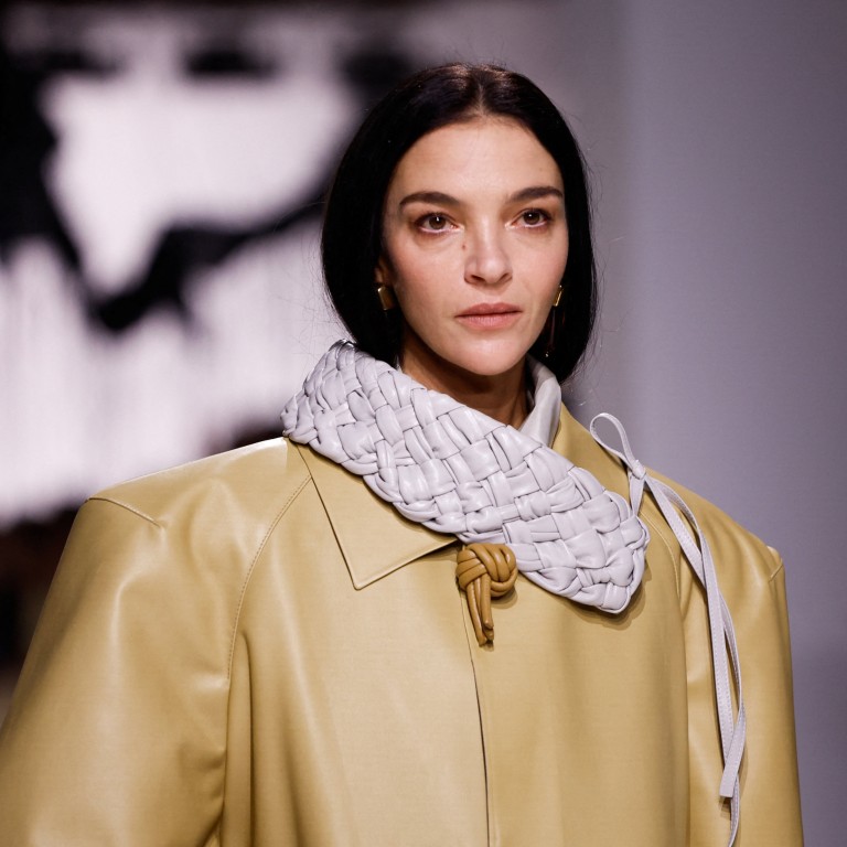 The Intrecciato and knot motifs, two signatures of Bottega Veneta, at the label’s spring/summer 2026 show in Milan. Photo: Reuters