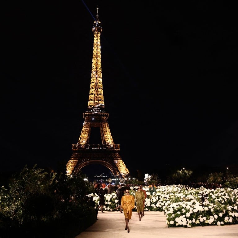 The breathtaking set of the Saint Laurent spring/summer 2026 show in Paris. Photo: AFP