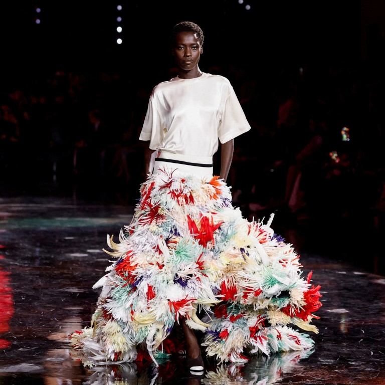 Model Awar Odhiang on the runway for Matthieu Blazy’s spring/summer 2026 women’s ready-to-wear collection show for Chanel during Paris Fashion Week in Paris, France, on October 6. Photo: Reuters