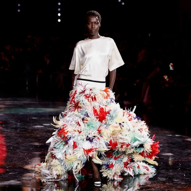Model Awar Odhiang on the runway for Matthieu Blazy’s spring/summer 2026 women’s ready-to-wear collection show for Chanel during Paris Fashion Week in Paris, France, on October 6. Photo: Reuters