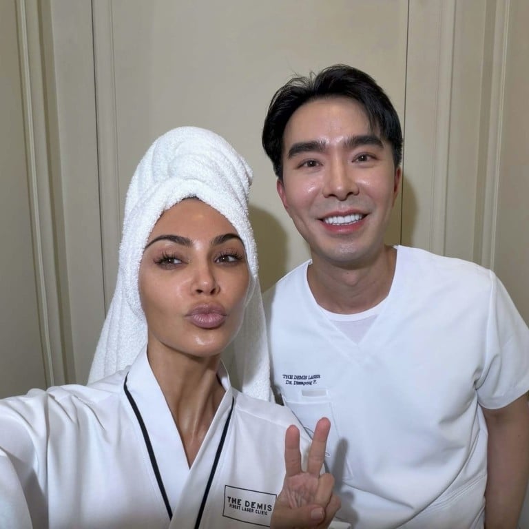 Dr Dissapong Panithaporn, also known as Dr Joe, with Kim Kardashian. Photo: @kimkardashian/Instagram
