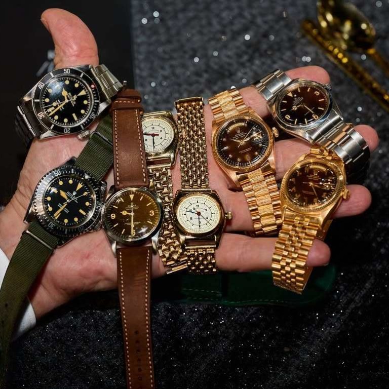 Vintage watches at this year’s Rolliefest at the Metropolitan Museum of Art in New York. Photo: @troybarmore/Instagram