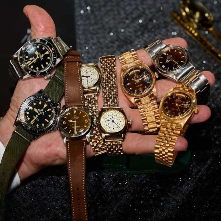 Vintage watches at this year’s Rolliefest at the Metropolitan Museum of Art in New York. Photo: @troybarmore/Instagram