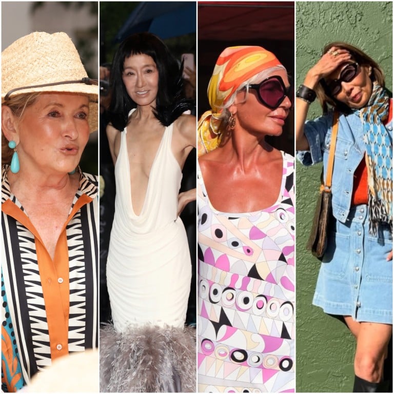 Four fabulous fashionistas over 60 – from Martha Stewart and Vera Wang to Grece Ghanem and Gym Tan. Photos: Getty Images; AP; @greceghanem, @californiaistoocasual/Instagram