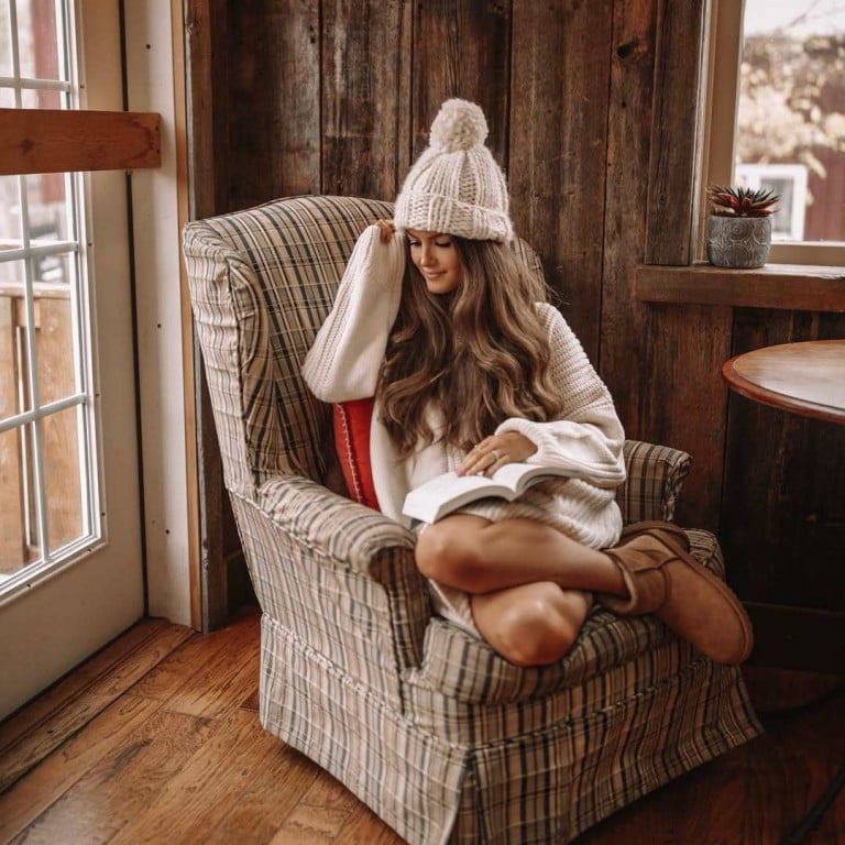 Caitlin Covington, the face of “Christian girl autumn”, in a season-ready outfit in 2022. Photo: @cmcoving/Instagram