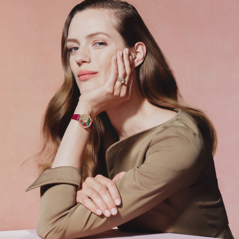 Van Cleef & Arpels Perlée Extraordinaire Fruits Enchantés Framboise, one of a pair of fruit-themed watches. Photo: Handout