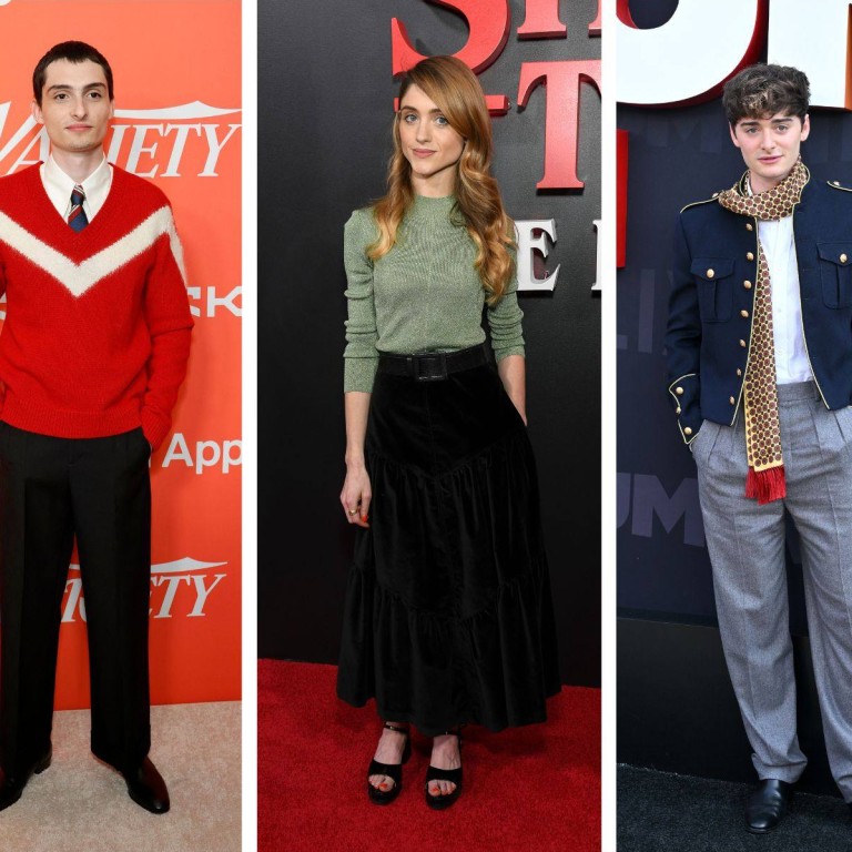 ’Tis the season to be inspired by the Stranger Things cast’s autumn looks – from left: Finn Wolfhard, Natalia Dyer, Noah Schnapp and Sadie Sink. Photos: Getty Images via AFP; Variety via Getty Images; FilmMagic; Getty Images
