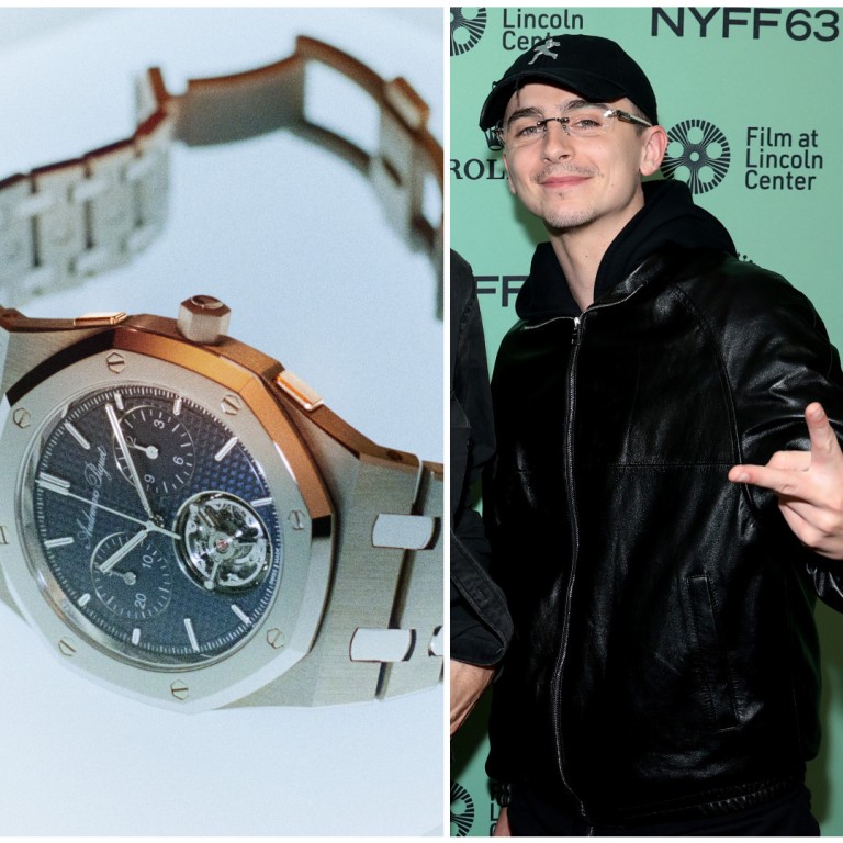 From left: Audemars Piguet releases a new Royal Oak chronograph with an improved reset system; Timothée Chalamet promotes his new film with an Urban Jürgensen on the wrist; Louis Vuitton taps its first ever watch for the Monterey. Photos: Handout; Getty Images