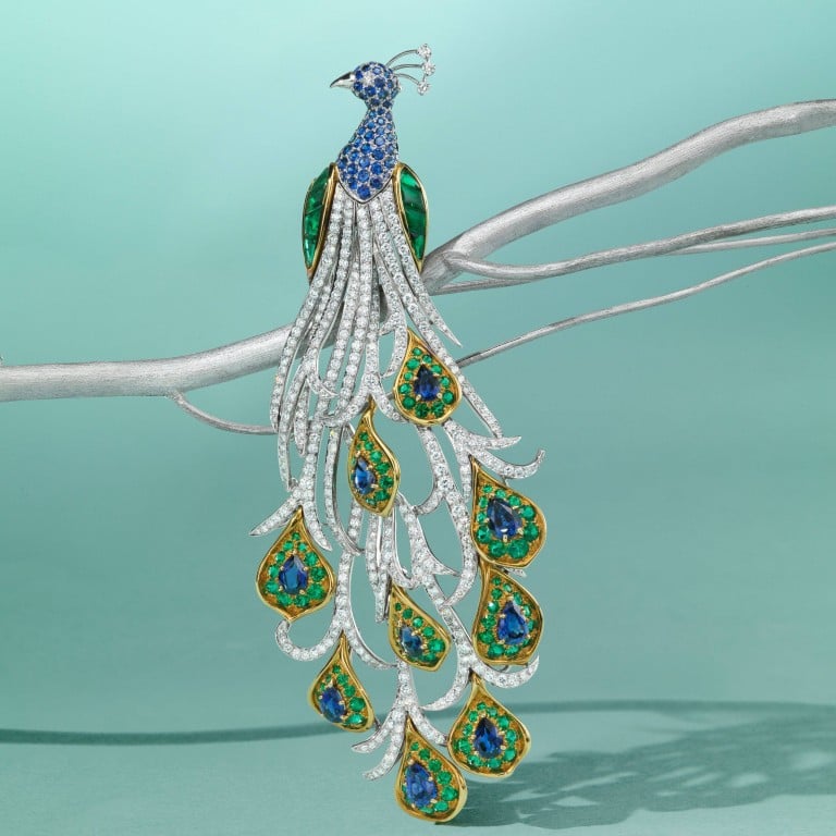 Harry Winston Peacock Brooch. Photo: Christie’s