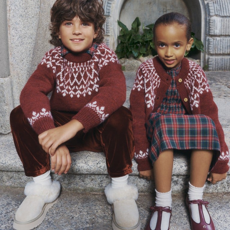 ‘Tis the season for Christmassy looks for the little ones – like this cosy knitwear from the Mytheresa Holiday 2025 kids’ range. Photo: Handout