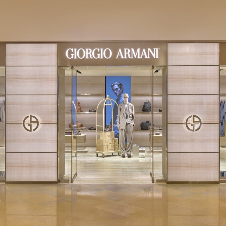 The new Giorgio Armani menswear boutique at Pacific Place in Hong Kong. Photo: Handout
