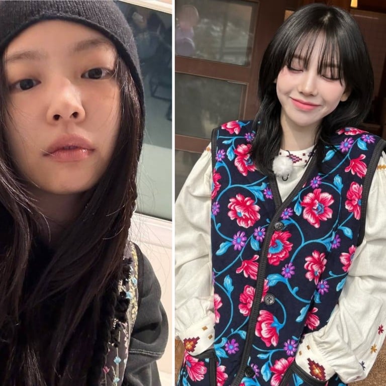 Blackpink’s Jennie and Aespa’s Karina are just two K-pop idols who are bringing the kimjang vest back into vogue. Photos: @jennierubyjane, @katarinabluu/Instagram