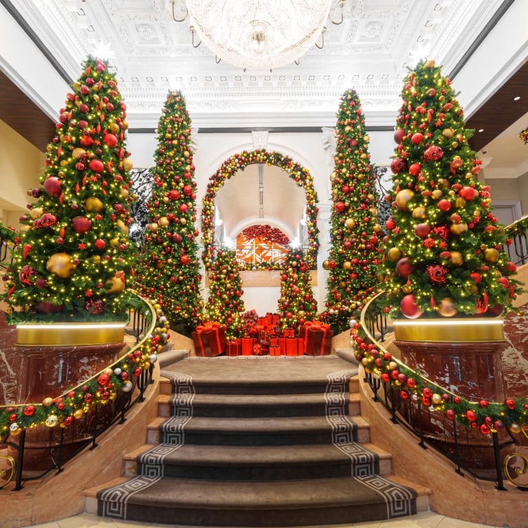 The lobby of the Peninsula New York during the holidays. Photo: Handout