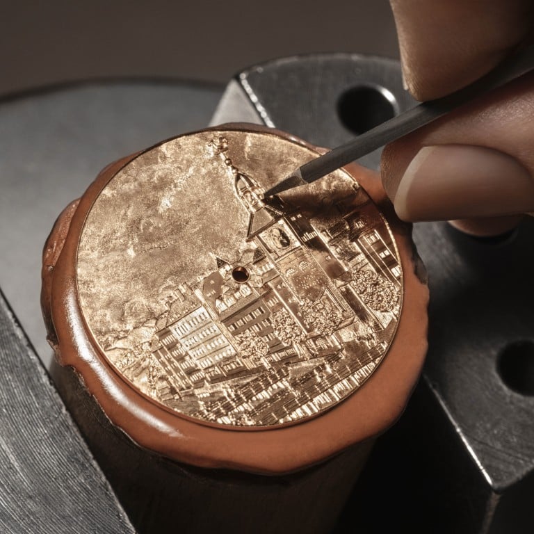 Luxury watch houses are reviving skilled goldsmithing techniques, such as hand engraving for the creation of the Vacheron Constantin Les Cabinotiers Tour de l’Île. Photo: Handout