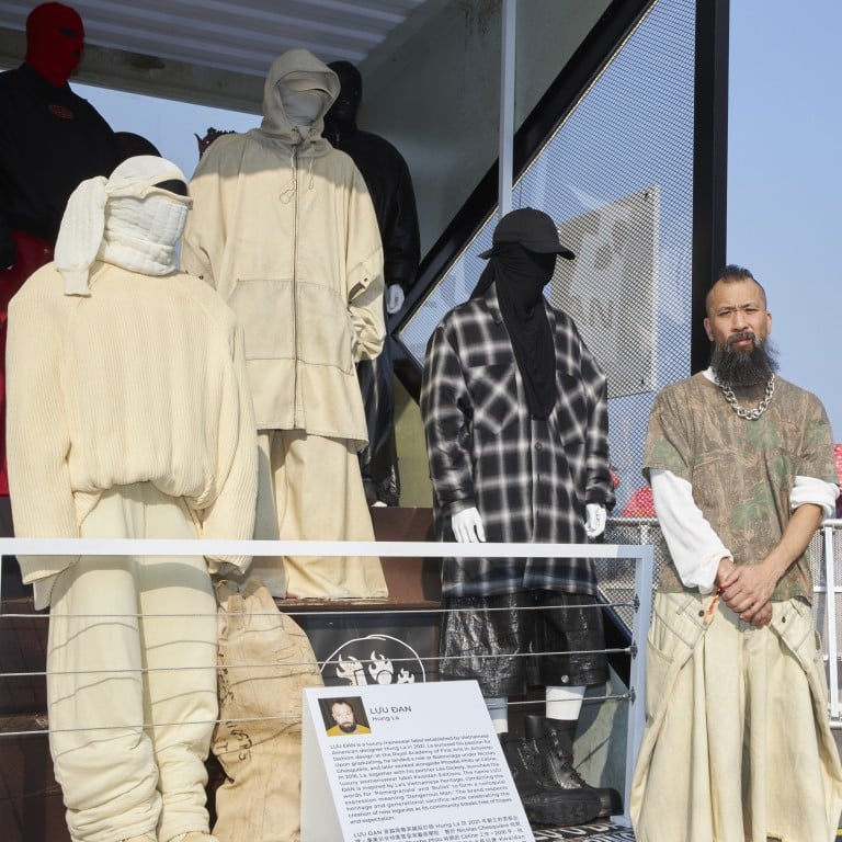 Hung La of Lu’u Dan at Fashion Asia’s “10 Asian Designers to Watch” exhibition in Hong Kong, in December 2025. Photo: Handout