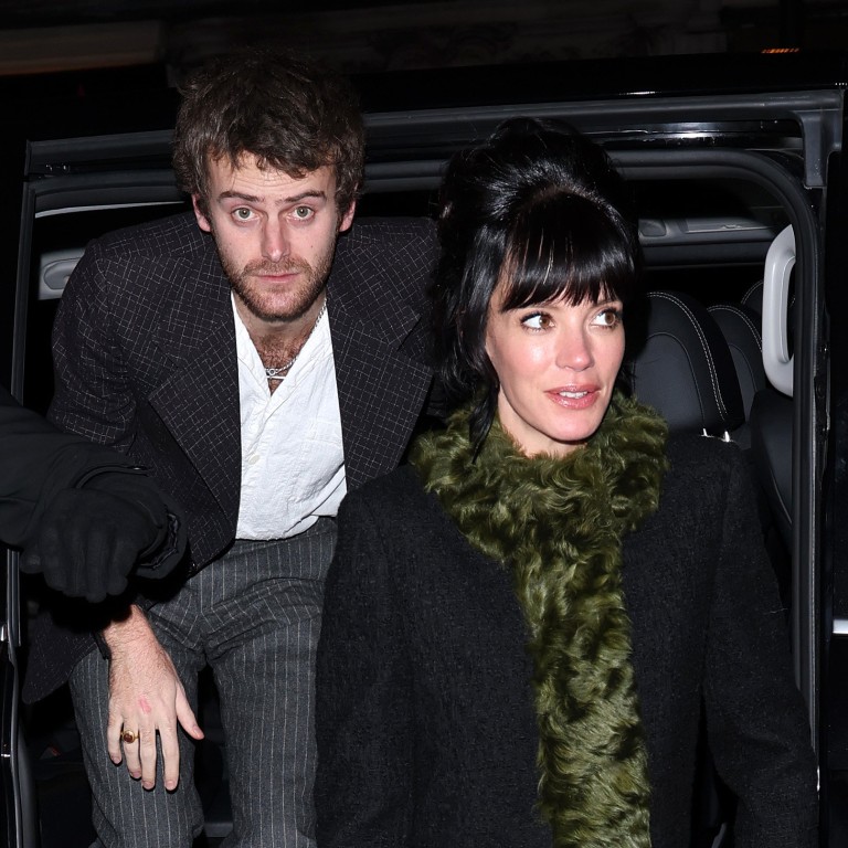 Jonah Freud and Lily Allen arriving at the Valentino after-party at Paris Couture Week last month. Photo: Getty Images