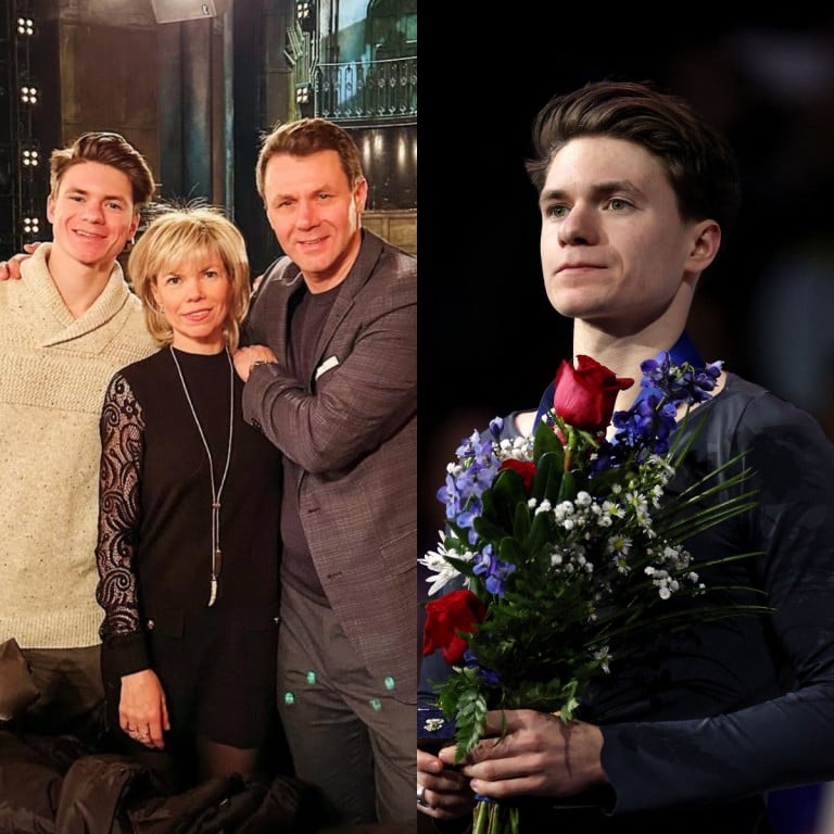 Maxim Naumov, son of Olympian figure skaters Vadim Naumov and Evgenia Shishkova, is heading to the 2026 Winter Olympics. Photos:
maximnaumov_/Instagram, 
Getty Images/AFP