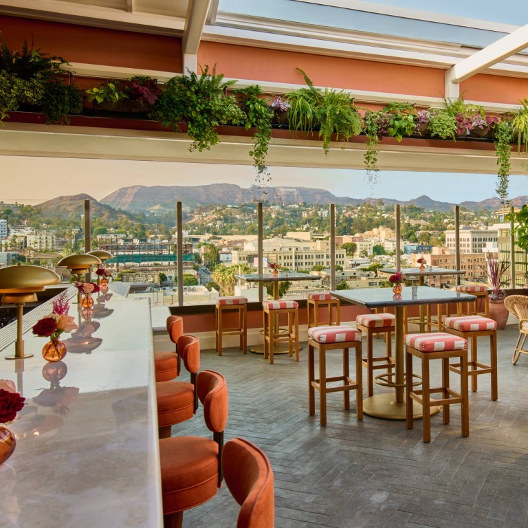 Bar Lis, on the rooftop of The Hollywood Grande in Los Angeles, has great views of the city and the Hollywood sign. Photo: Handout