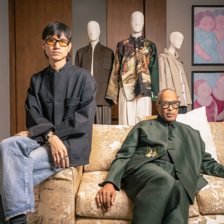 Bohan Qiu (left) and Ian Hylton at the latter’s in-house residency at Rosewood Hong Kong’s Beaureguards boutique. Photo: Alexander Mak
