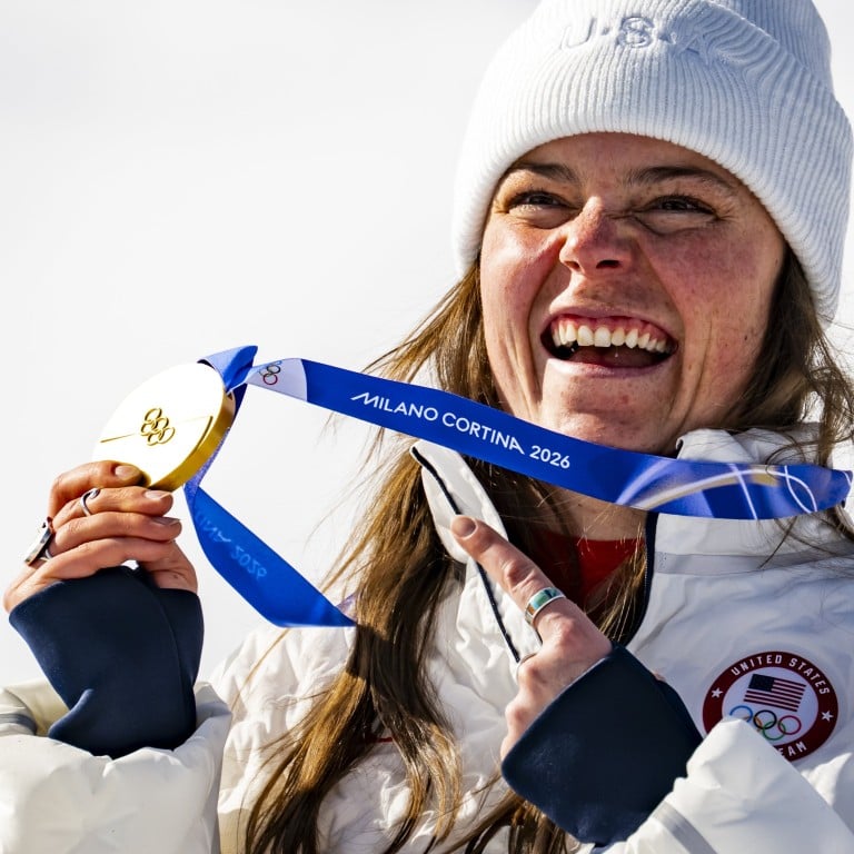 Breezy Johnson has won gold for the US in the women’s Alpine skiing downhill race at the 2026 Winter Olympics in Milano Cortina. Photo: EPA