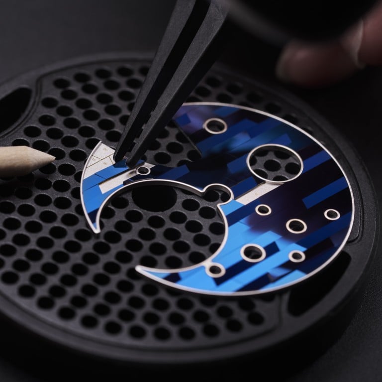 Making of the Ulysse Nardin Blast Free Wheel Marquetry. Photo: Handout
