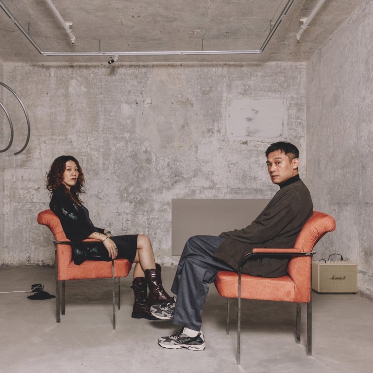 Multidisciplinary artists Michele Chu and Nicholas Wong at Hong Kong’s PHD Group gallery. Photo: Jocelyn Tam