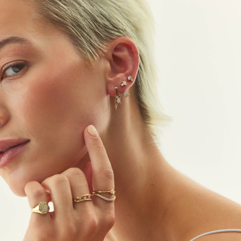 Matilde Jewellery’s Matilde Mourinho advocates mixing and stacking pieces to create a unique look. Photo: Handout