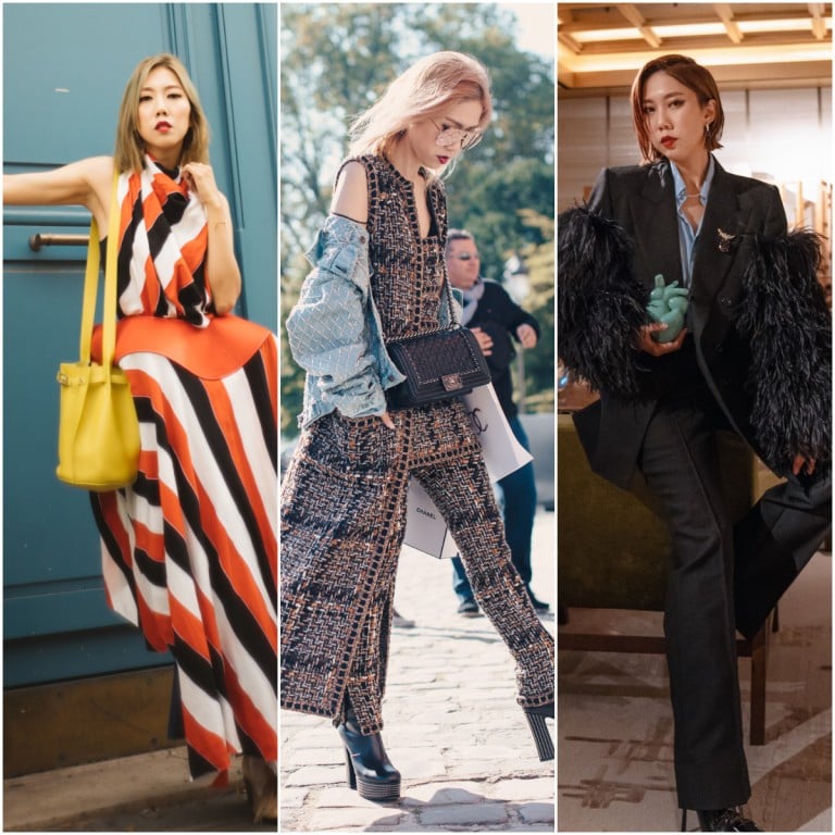 Faye Tsui strides out in Celine, Chanel and Gucci. Photo: Handout