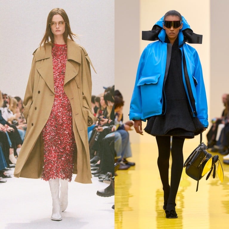 Different takes on outerwear from Celine and Loewe during Paris Fashion Week. Photo: Handout