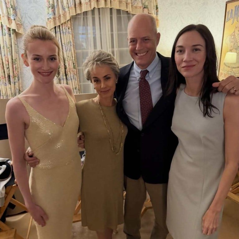 In Love Story, Constance Zimmer (second from left) plays Ann Messina, Carolyn Bessette’s mum. Photo: @constancezimmer/Instagram
