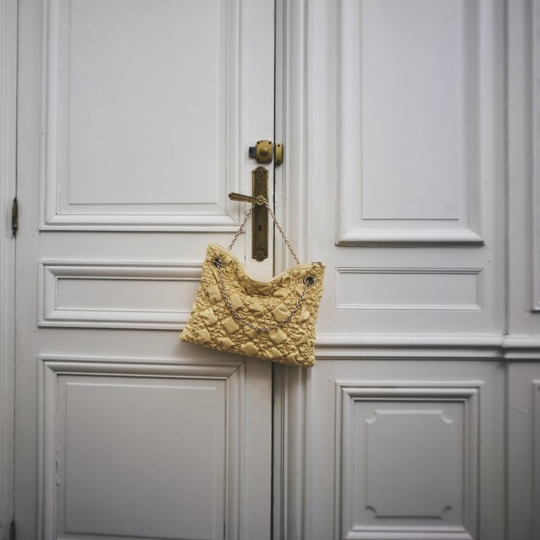Medium Dior Crunchy bag in soft yellow macrocannage. Photo: David Sims