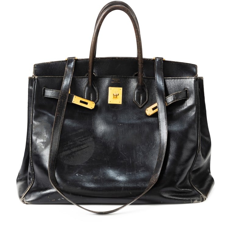 Jane Birkin’s original Hermès Birkin. Photo: Sotheby’s