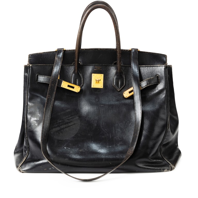 Jane Birkin’s original Hermès Birkin. Photo: Sotheby’s