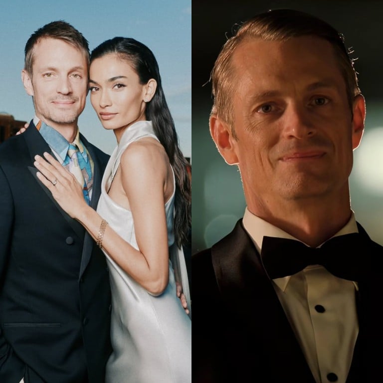 Joel Kinnaman, who plays Robert in Imperfect Women, photographed with his wife, Kelly Gale. Photo: @joel.kinnaman.fan.silvia/X, Handout