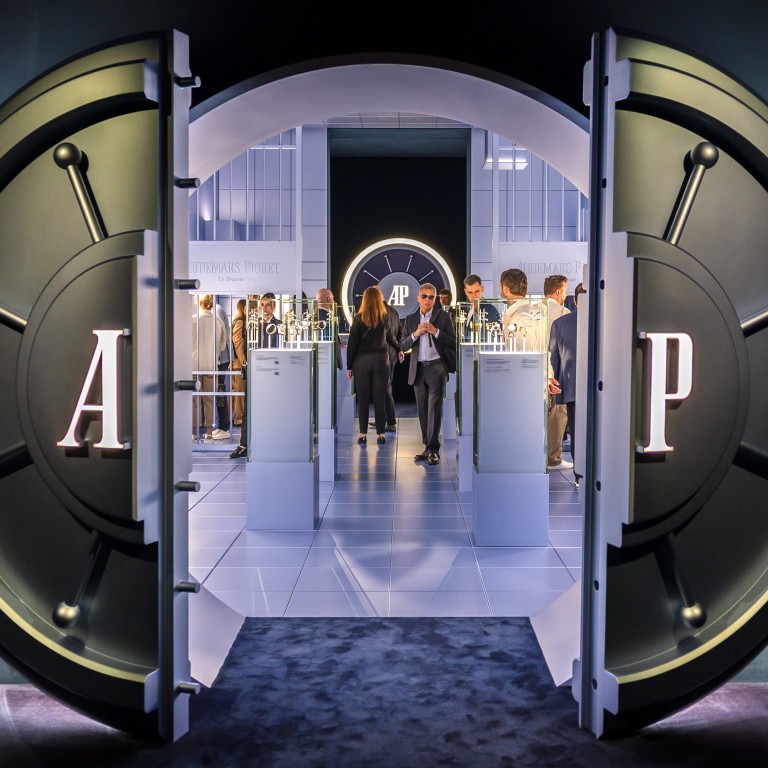 The Audemars Piguet booth at Watches and Wonders 2026, currently underway in Geneva. Photo: EPA