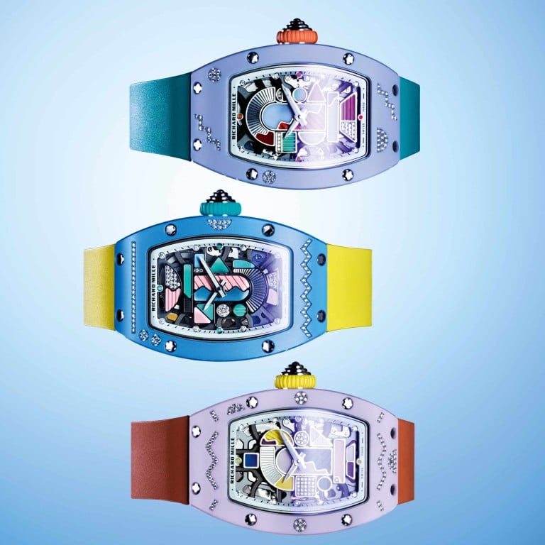 The new Richard Mille 07-01 Coloured Ceramics designs exude a vibrant, modern aesthetic that is paired with precision technology. Photo: Handout